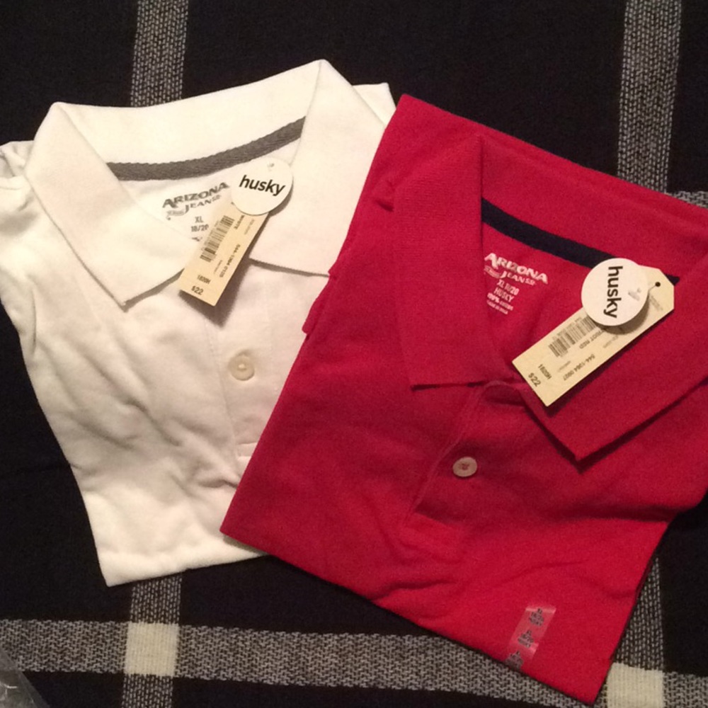Mens short sleeve polos, set of two.
